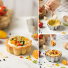 Formina Crostata Tonda con Fondo Mobile 8 cm h 3 cm in metallo antiaderente di alta qualità da Decora