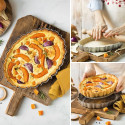 Formina Crostata Ovale con Fondo Mobile 29 x 20 cm h 3 cm in metallo antiaderente di alta qualità da Decora