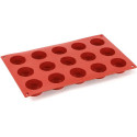 Stampo Petits Fours o Piccoli Dischetti da Quattro SF027 Silikomart: 15 piccoli dolcetti tondi da 4 cm h 2 cm