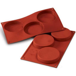 Stampo Sponge Base SF042 da Silikomart: 3 dischi per basi di pasta biscotto da 103 mm ed h 2 cm