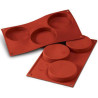 Stampo Sponge Base SF042 da Silikomart: 3 dischi per basi di pasta biscotto da 103 mm ed h 2 cm Stampo Sponge Base SF042 da Silikomart: 3 dischi per basi di pasta biscotto da 103 mm ed h 2 cm