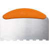 Spatola Dentellata per decori in acciaio inox larga 22,5 cm con manico ergonomico antiscivolo in plastica da Decora Spatola Dentellata per decori in acciaio inox larga 22,5 cm con manico ergonomico antiscivolo in plastica da Decora