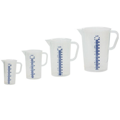 Da 25 ml a 2 L Brocca con beccuccio e scala graduata in plastica trasparente Decora Da 25 ml a 2 L Brocca con beccuccio e scala graduata in plastica trasparente Decora