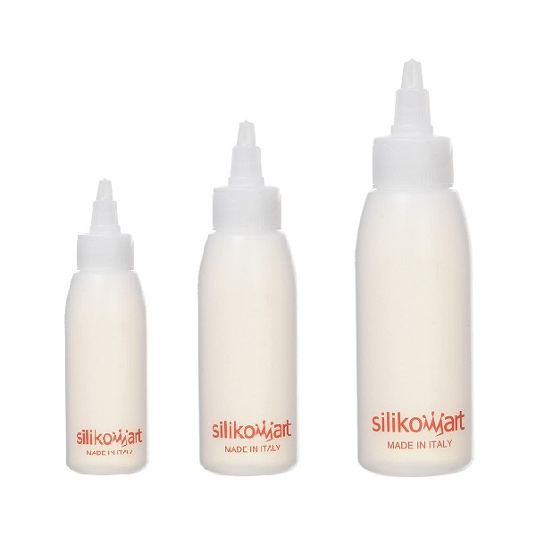 Da 100 a 500 ml flacone graduato con beccuccio dosatore in plastica trasparente da Silikomart