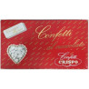 Confetti Cuoricini Mignon Bianchi 1Kg: piccoli cuori di cioccolato fondente, confettati bianchi da Crispo