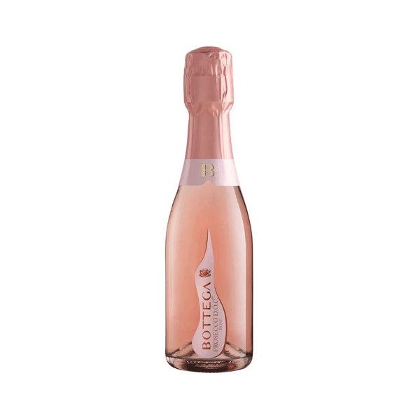 Bottega Rosé Vino Spumate Rosato Brut Millesimato in bottiglia colore rosa oro da 20 cl