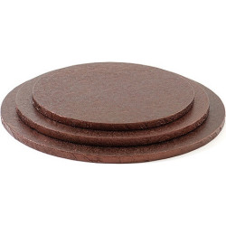 Sottotorta Rigido Tondo Marrone Decora (Ø25/35cm) – Base di Spessore 1,2cm