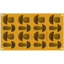 Stampo Porcino, 16 impronte suddivise in 2 misure, in silicone giallo della linea Linea Naturae di Silikomart