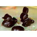 Stampo Easter per Papera, Coniglio e Uova di Pasqua in silicone marrone da Silikomart