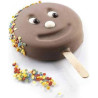 Set 2 Stampi gelato Faccina o Mr Funny da Silikomart + 1 Vassoio + 50 bastoncini Stecco in legno di faggio Set 2 Stampi gelato Faccina o Mr Funny da Silikomart + 1 Vassoio + 50 bastoncini Stecco in legno di faggio