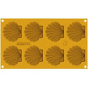 Stampo Canestrello 15 o Capasanta in Silicone Giallo da Silikomart Linea Naturae