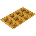Carciofo 28 Silikomart: stampo silicone giallo, linea Naturae, per 12 carciofi