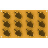 Stampo Carciofo 28 in Silicone giallo da Silikomart Linea Naturae Stampo Carciofo 28 in Silicone giallo da Silikomart Linea Naturae
