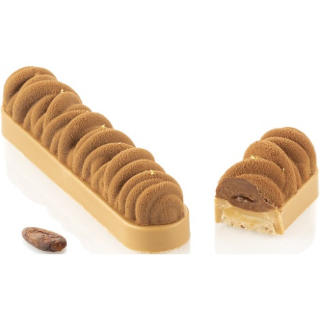 Kit Bar Magma Silikomart: stampo Tritan con stampo silicone per 8 barrette cioccolato ripiene Kit Bar Magma Silikomart: stampo Tritan con stampo silicone per 8 barrette cioccolato ripiene