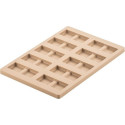 Kit Blocco B: stampo in Tritan con stampo in silicone per 10 Barrette di Cioccolato Quadri ripieni  da Silikomart