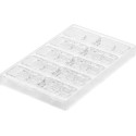 Kit Blocco B: stampo in Tritan con stampo in silicone per 10 Barrette di Cioccolato Quadri ripieni  da Silikomart