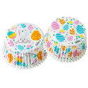 Set di 36 pirottini per muffin in carta forno con decoro uova e coniglio di pasqua di ø5xh3,2 cm da Decora
