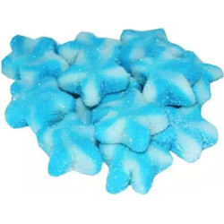 Caramelle gommose Stelle Azzurre zuccherate : caramelle  a forma di Stelle di colore azzurre e bianche, in busta da 1Kg