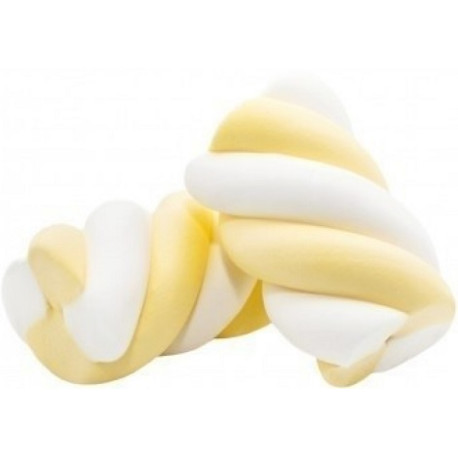 Marshmallow Treccia Bianco Giallo in busta da 1 Kg di Bulgari