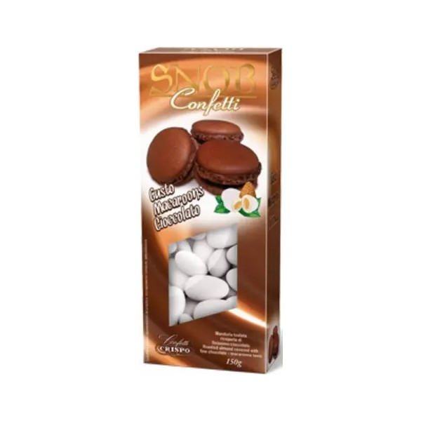 Confetti Snob Macaroons Crispo: ciocomandorla bianchi al gusto pasticceria in confezione da 150 g
