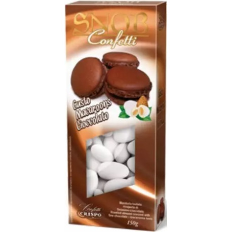 Confetti Snob Macaroons Crispo: ciocomandorla bianchi al gusto pasticceria in confezione da 150 g