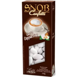 Confetti Snob Cappuccino Crispo: ciocomandorla bianchi al gusto pasticceria in confezione da 150 g