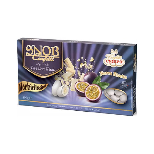 Confetti snob Fruit Passion ciocomandorla bianchi al gusto speciale di frutta da 500 g di Crispo
