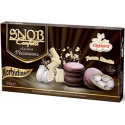 Snob macaroons al cioccolato da 500 g di Crispo: confetti bianchi cioco-mandorla a gusto crema pasticceria
