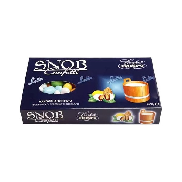 Snob colori assortiti al Latte Crispo 1 Kg: confetti colorati alla mandorla e cioccolato al latte