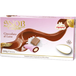 Confetti Snob al Latte Rosa Kg 1con mandorla e cioccolato al latte da Crispo