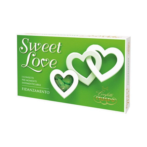 Confetti Verdi a mandorla extra pelata da 1 Kg i Sweet Love di Crispo