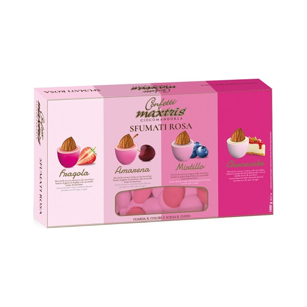 Maxtris Sfumati Rosa, cioco-mandorla, confetti rosa sfumati in confezione da 1 Kg