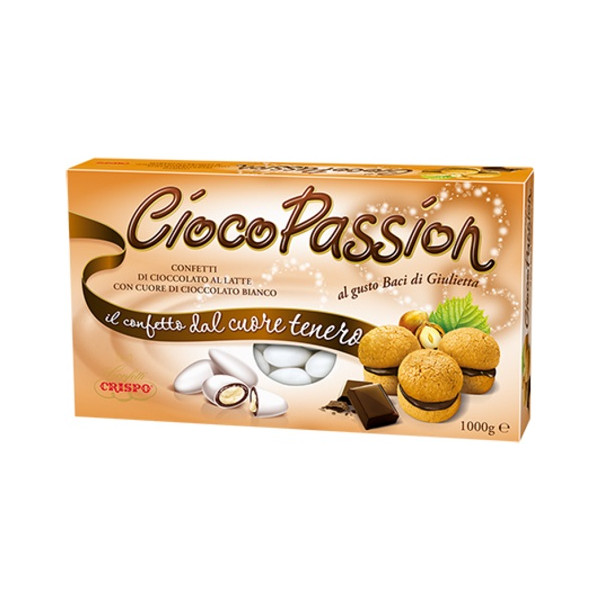 Ciocopassion baci di giulietta Crispo da 1 Kg: confetti bianchi ideali per confettata
