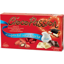 Confetti Ciocopassion Rosso da 1 Kg , confetti rossi, doppio cioccolato, ideali per confettata laurea, di Crispo