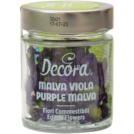 Petali di malva commestibili fiori edibili colore viola in barattolo da 4 g
