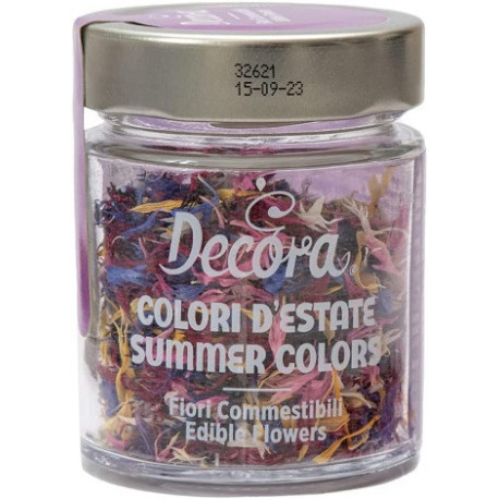 Fiori Eduli Decora “Colori d’Estate” | Mix di Petali Commestibili 4 g per Decorazioni Dolci e Salate