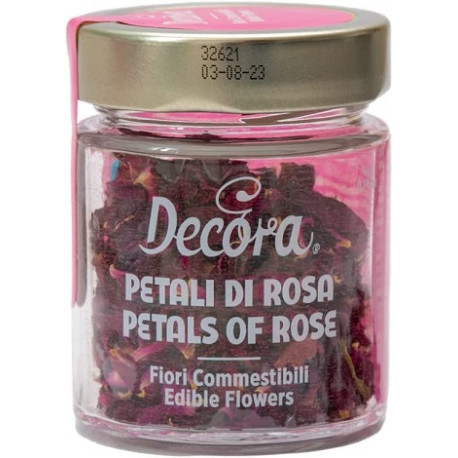 Petali di rosa commestibili, 4 g fiori edibili color rosa