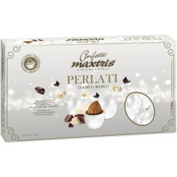 Confetti Maxtris Perlati Bianchi da 500 g, confetti perlati bianchi ciocomandorla Maxtris