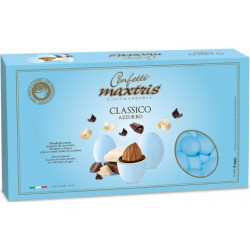 Maxtris Classico Azzurro, confetti azzurri, cioconandorla in confezione da 1 Kg da Maxtris