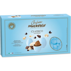 Maxtris Classico Azzurro, confetti azzurri, cioco-mandorla in confezione da 1 Kg da Maxtris