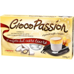 Confetti Ciocopassion Soufflé e Vaniglia, confetti bianchi con doppio cioccolato gusto crema soufflé alla vaniglia