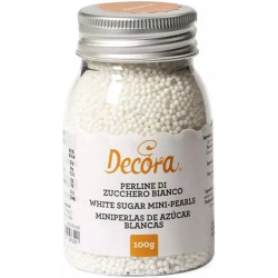 Perline bianche di zucchero da 100 g, 1,5 mm, per decorazione dolci da Decora