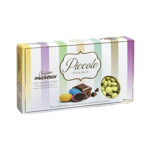 Maxtrix Piccole Nuance Giallo Sun, confetti gialli con cioccolato al latte a forma di lente da 1 Kg