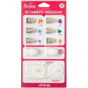 Kit Cornetti Pink Decora | 6 Bocchette + 2 Adattatori + 2 Supporti | Set Completo per Fiori e Decorazioni Colorate