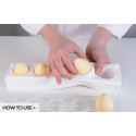 Stampo gelato Mul3D Egg per 5 Uova 3D da 100 ml  in silicone Top White da Silikomart