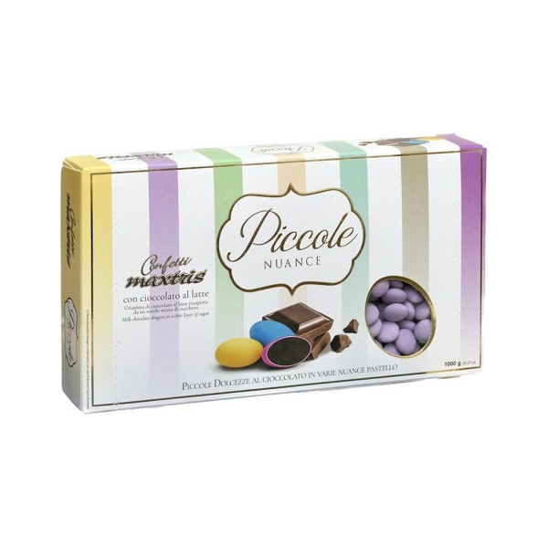 Maxtrix Piccole Nuance Lilla, confetti lilla con cioccolato al latte a forma di lente da 1 Kg