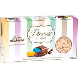 Maxtrix Piccole Nuance Nude, confetti rosa con cioccolato al latte a forma di lente da 1 Kg