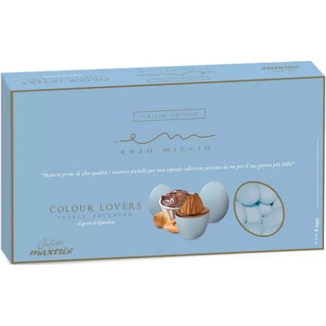 Maxtris Nuance Carta da Zucchero gusto Gianduia, confetti azzurro pastello, cioco mandorla da 1 Kg Maxtris Nuance Carta da Zucchero gusto Gianduia, confetti azzurro pastello, cioco mandorla da 1 Kg