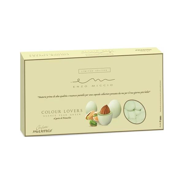 Maxtris Nuance Pea Green gusto Ricotta e Pera, confetti verdi, nuance  verde pisello di Maxtris da 1 Kg