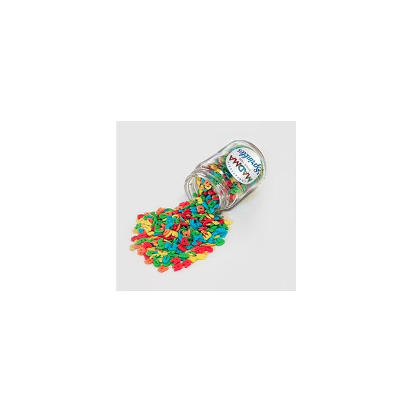 Sprinkles Mix Letterine da 90 g, decorazioni in zucchero colorato a forma di piccole letterine